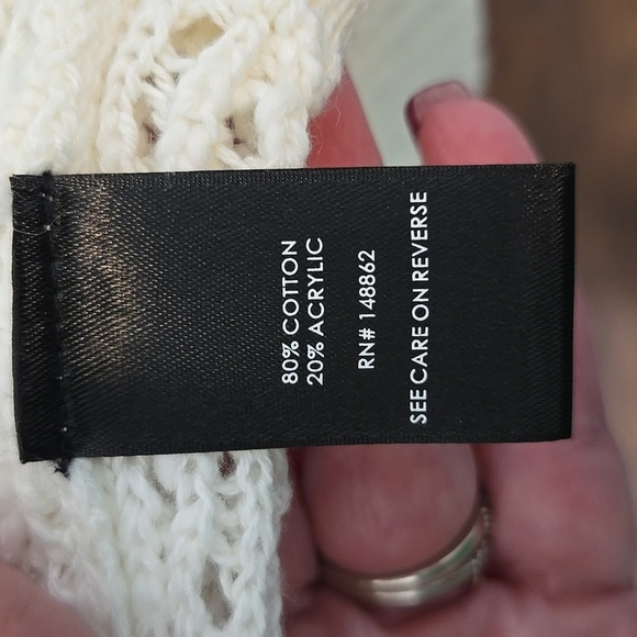 TORRID OFF WHITE OPEN STITCH CARDIGAN WOMENS 2X 18-20 NWT - Picture 3 of 5